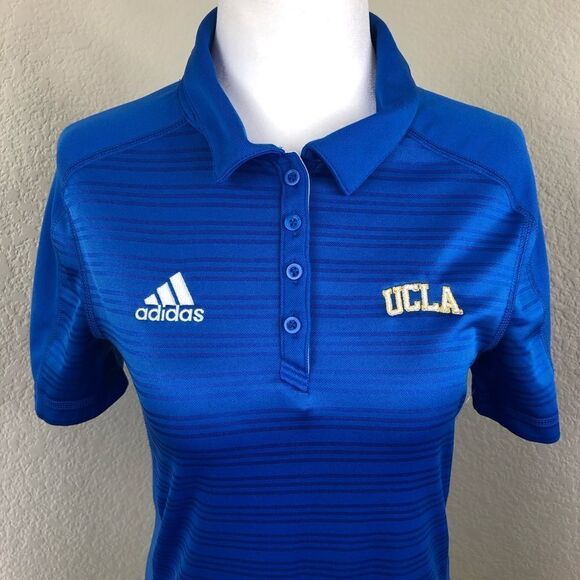 Adidas Climalite Blue Striped UCLA Polo Shirt Size S - Picture 3 of 7